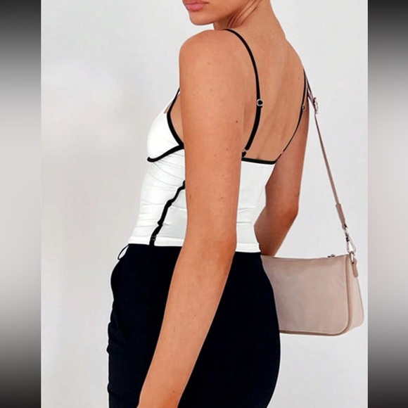 Color block pink casual tank top - Picture 7 of 16